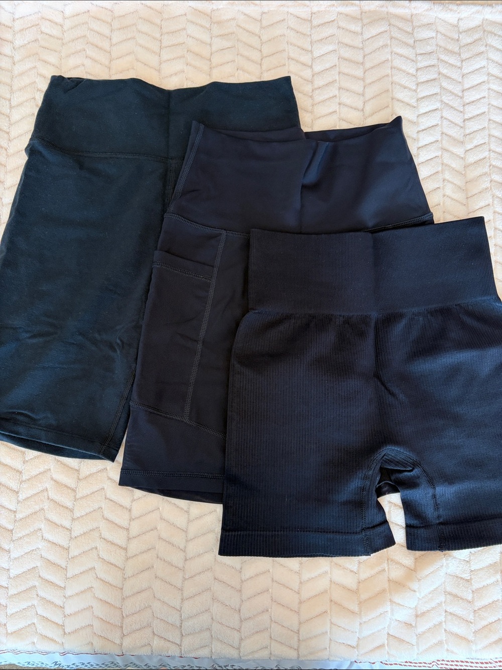 Set of 3 small black bike shorts